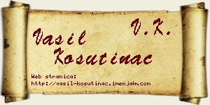 Vasil Košutinac vizit kartica